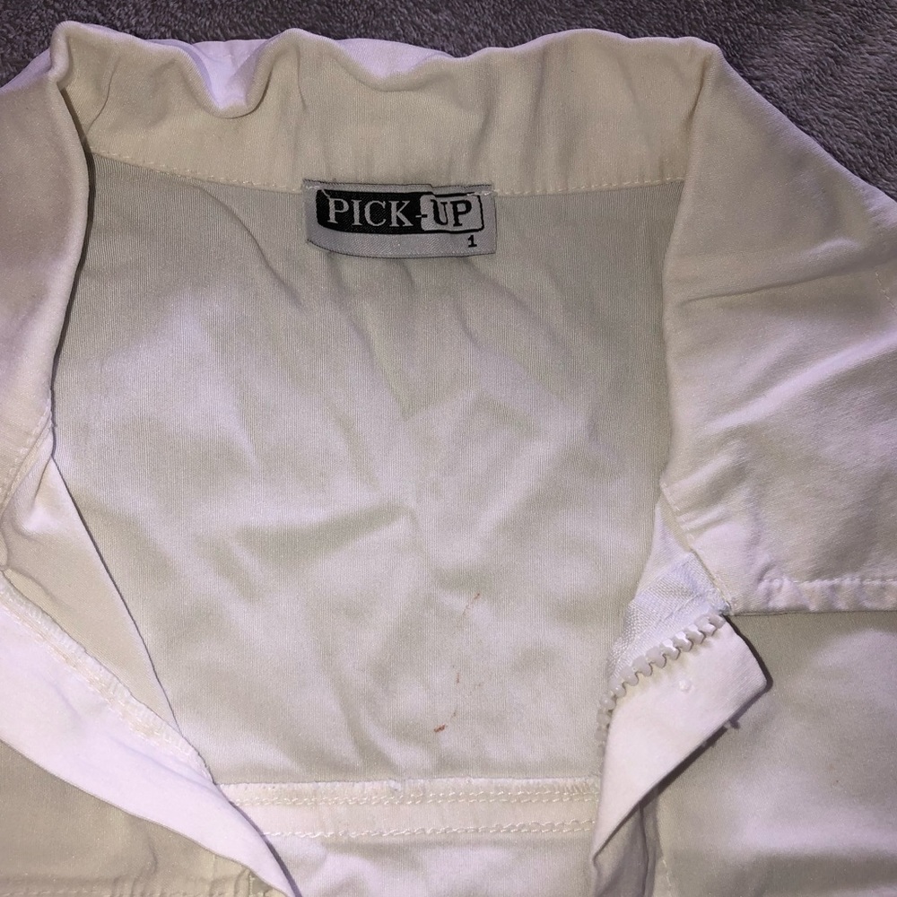 White cropped utility  jacket - Picture 7 of 8